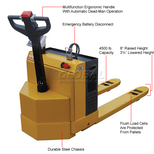 SelfPropelled Electric Scale Pallet Jack Truck EPT274845SCL 4500 Lb