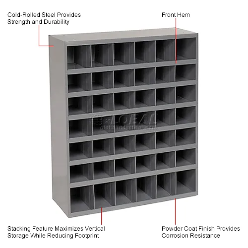 Durham Steel Storage Parts Bin Cabinet 360-95 Open Front - 42