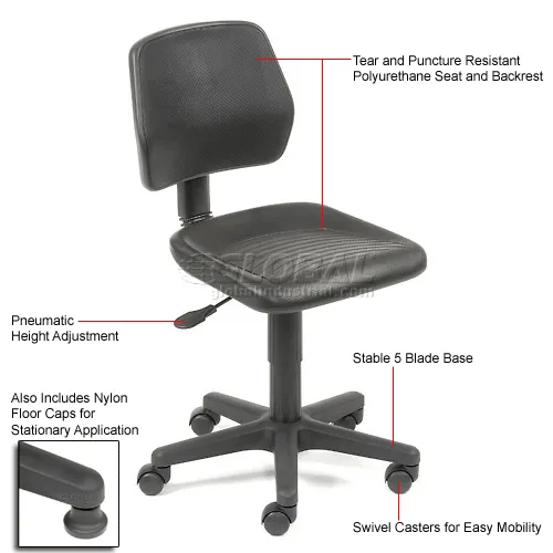 Pneumatic height best sale adjustable chair