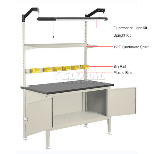 Global Industrial™ 72 x 30 Security Bench Phenolic Resin