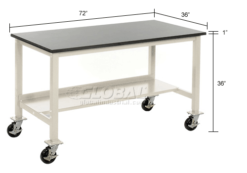 Mobile Workbench with Phenolic Resin Top