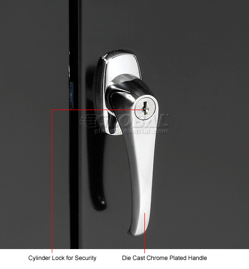 Tennsco Standard Storage Turn Handle, 36"Wx18"Dx72"H, Black