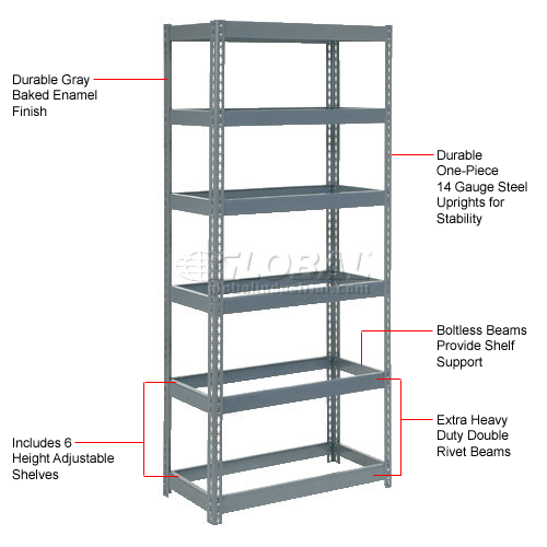 Shelving | Boltless Shelving | Global Industrial™ Extra Heavy Duty ...