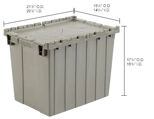 Global Industrial™ Plastic Attached Lid Shipping & Storage