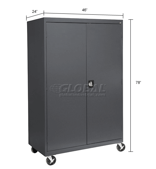 Sandusky Mobile Storage TA4R462472 46x24x78, Charcoal