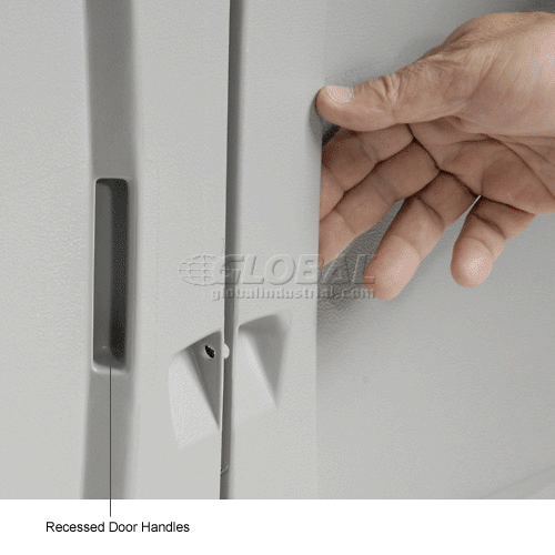 Rubbermaid 7085 Plastic Storage Base Double Door 36"W x 18"D x 37"H