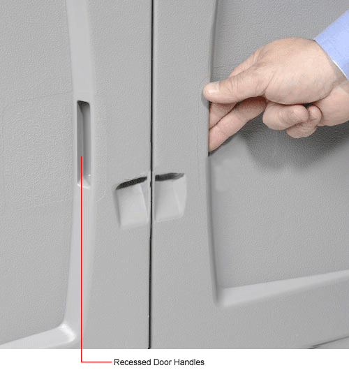 Rubbermaid® Plastic Storage With Full Double Doors, 36"W x 18"D