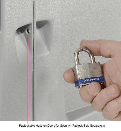 Rubbermaid® Plastic Storage With Full Double Doors, 36"W x 18"D