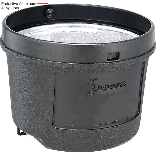 Black for sale online Global Industrial 261391BK 1.5 Gallon Outdoor Ashtray 