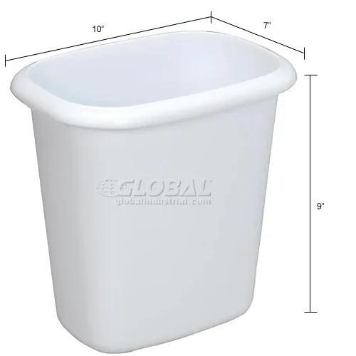 Rubbermaid® Vanity Wastebasket 2953 6 Quart, White