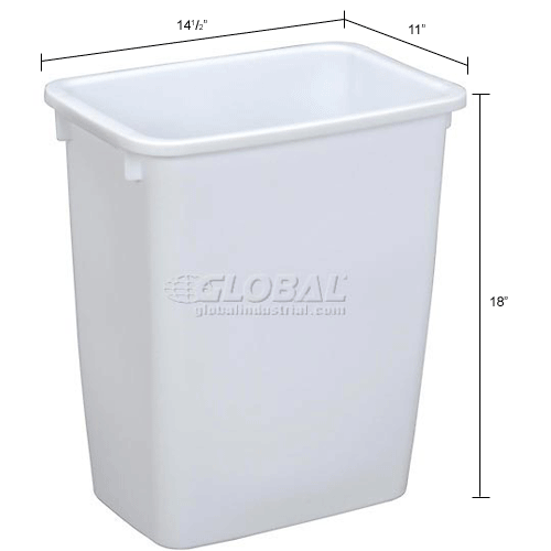 Rubbermaid® Wastebasket 36 Quart, White