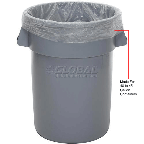 clear industrial trash bags