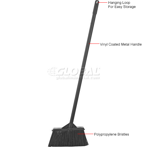 Case of 6 M2 Professional Galaxy Industrial Plastic Lobby Dust Pan and 36 Inch Angle Broom Combo 