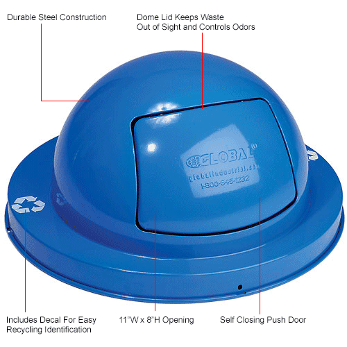 Global™ Steel Dome Top Lid - Blue
																			