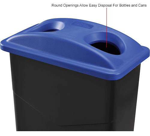 Global™ Bottles & Cans Recycling Lid - Blue
																			