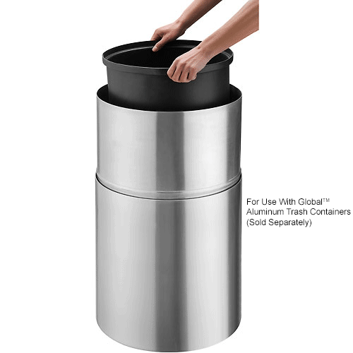 Garbage Can & Recycling Steel Indoor 35 Gallon Rigid Plastic