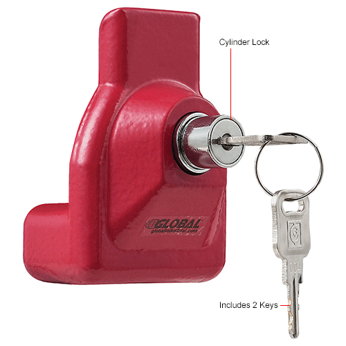 Global Industrial™ Cast Iron Glad Hand Lock, Keyed Alike 262065A