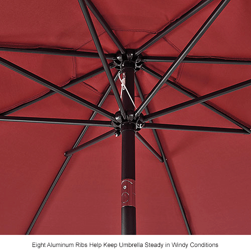 Outdoor Umbrella -Tilt Mechanism - Olefin - 8-1/2', Red
																			