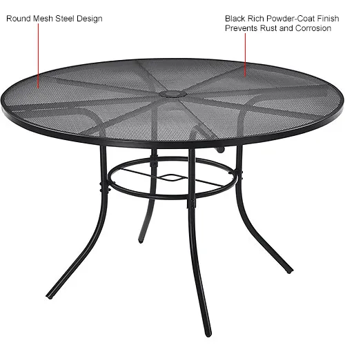 Metal mesh outdoor online dining table