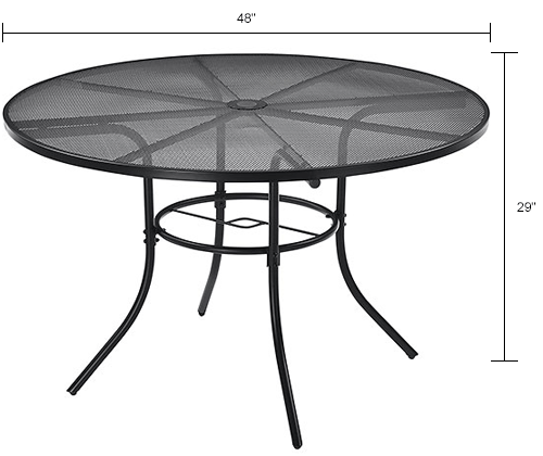 Interion&#174; 48" Round Outdoor Steel Mesh Café Table