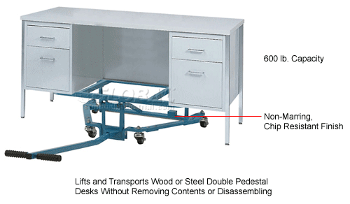 Easy Lift Desk Mover 600 Lb. Capacity