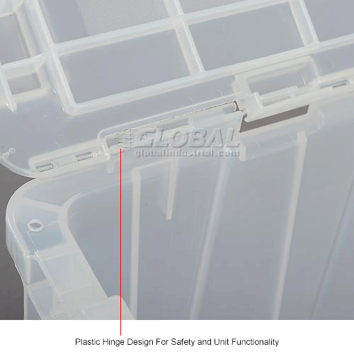 ORBIS Flipak&#174; Attached Lid Container FP182 - 21-7/8 x 15-1/4 x 12-7/8, Clear