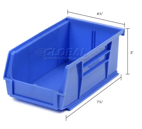Global Industrial™ Plastic Hang & Stack Bin, 7-3/8