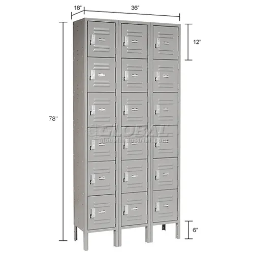 Global Industrial™ Capital® 6-Tier 18 Door Box Locker, 36