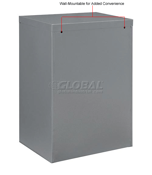 Global Industrial™ Wall Storage Assembled 18"W x 12"D x 26"H Gray