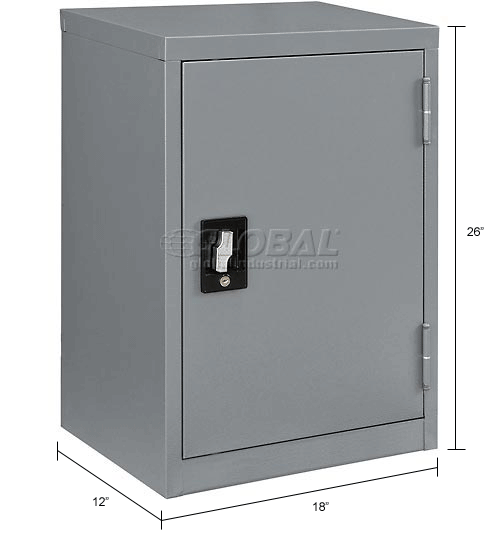Global Industrial™ Wall Storage Assembled 18"W x 12"D x 26"H Gray