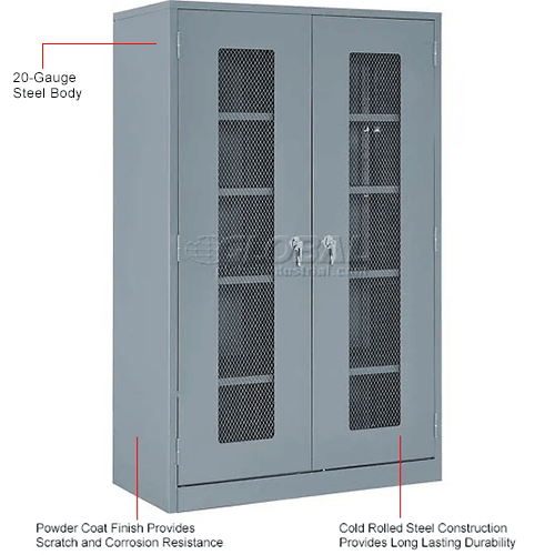 Global Industrial™ Storage With Expanded Metal Door Assembled