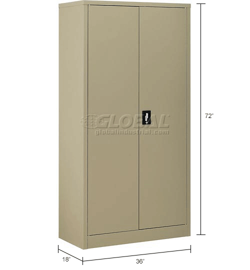 Paramount Wardrobe Cabinet Easy Assembly 36x18x72 Tan
																			