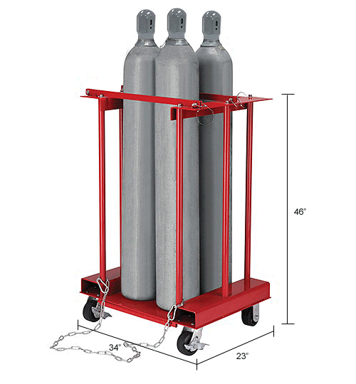 Forkliftable Cylinder Storage Caddy, Mobile For 4 Cylinders
																			