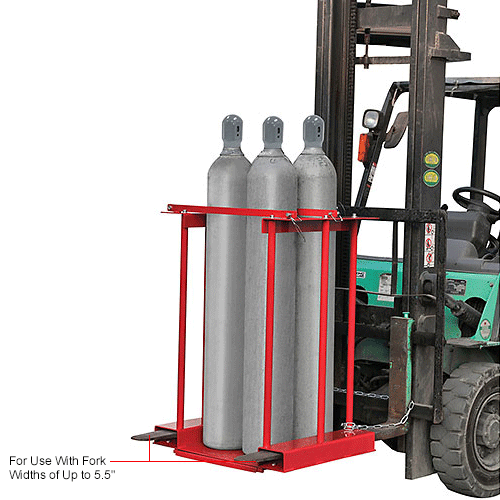 Forkliftable Cylinder storage Caddy, Stationary For 4 Cylinders
																			