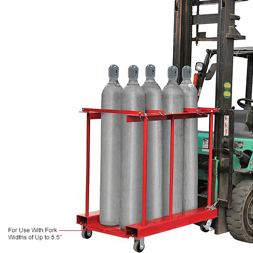 Global Industrial™ Forkliftable Cylinder Storage Caddy, Mobile For 8 ...