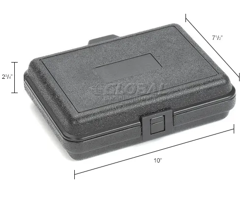 Western Case Black Plastic Protective Storage Cases with Pinch Tear Foam 10x7-1/2x2-3/4