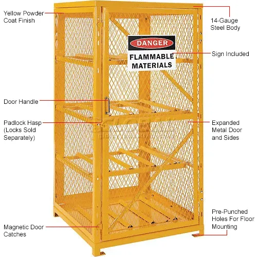 家具 Storage Global Industrial™ Cylinder Storage Cabinet SGL Door Horizontal