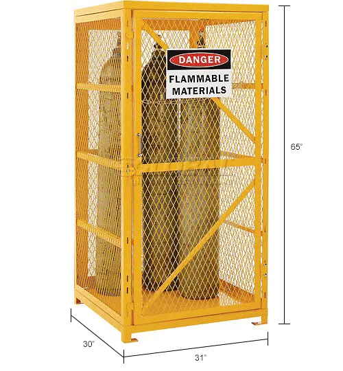 Global Industrial™ Cylinder Storage Cabinet Manual Close Door, 31