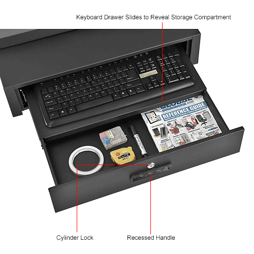 LCD Console Counter top Security Computer Cabinet