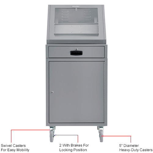 Global Industrial&#153; LCD Mobile Console Computer Cabinet, Dark Gray