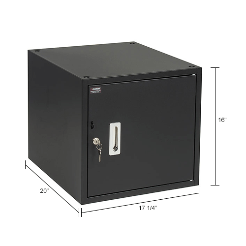 16"H Storage Cabinet - Black