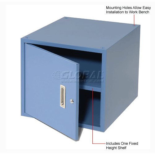 Global Industrial&#153; Storage Workbench Cabinet 17-1/4"W x 20"D x 16"H - Blue