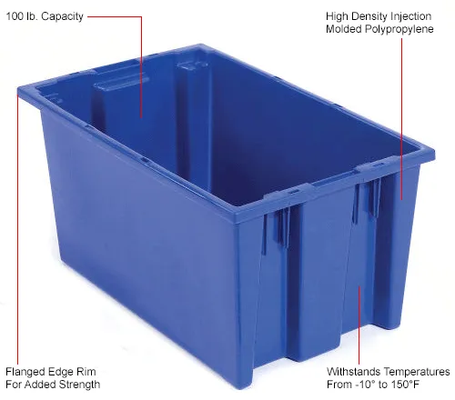 Global Industrial™ Plastic Stack & Nest Storage Container
