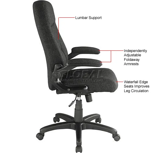 Interion Executive Office Chair With High Back Fixed Arms