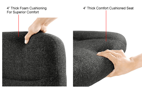 Black Fabric Flip Up Armchair
																			