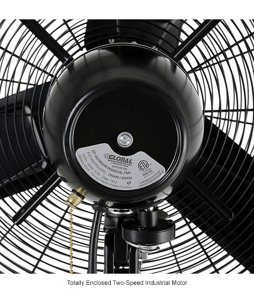 Global Industrial™ 24" Industrial Pedestal Fan, Outdoor Rated