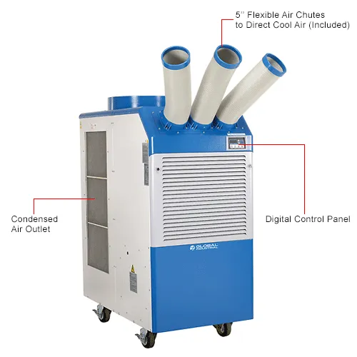 Global Industrial™ Portable A/C W/ Cold Air Nozzles, 5 Ton