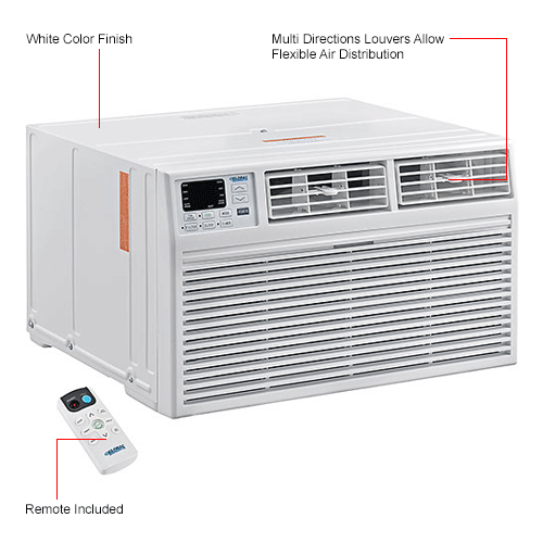 Global Industrial™ Wall Air Conditioner w/ Heat, 1230 Watt, 230V, 12000 BTU