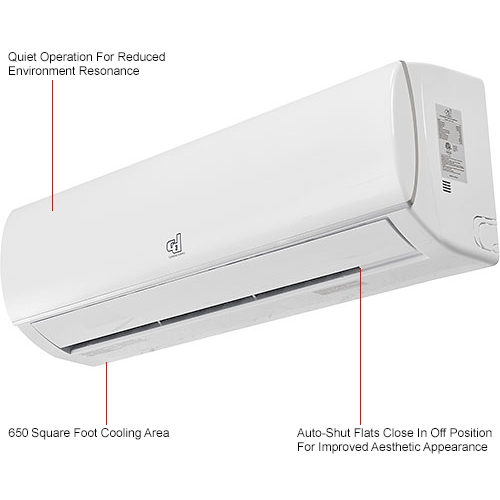 Ductless Air Conditioner Inverter Split System w/ Heat, Wifi Enabled ...