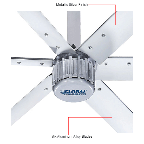 Global Industrial™ 12' HVLS Ceiling Fan BLDC Motor 165600 CFM 208